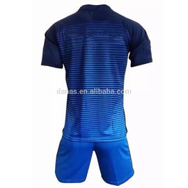 Hot selling new season latest design football jersey blue strips futbol uniform