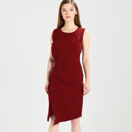 Clothing Manufacturer Summer Plain Red Women Clothing Dress