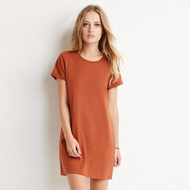 Cotton Design Oversized Blank T-shirt Dress
