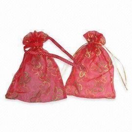 Organza Drawstring Gift Pouch, Various Designs and Colors are Available