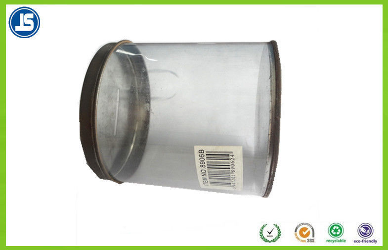 Small Clear Plastic Tube Packaging For Candy , Food Biscuit Cylinder With Sticker