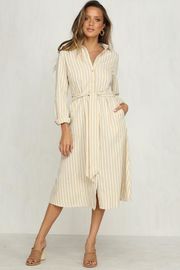 2018 Women Clothing Striped Casual Office Dress