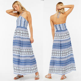 Factory Direct Sales Halter Maxi Dress Laddies Boho Long Dresses