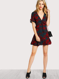 sexy v neck design woman dress