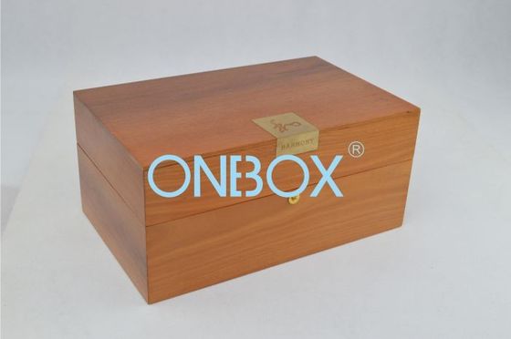 Luxury matt painting wooden box with hinged lid , solid wood coin case
