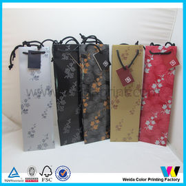 Offset Printing Wine packaging 110gsm art paper bag with white cotton rope